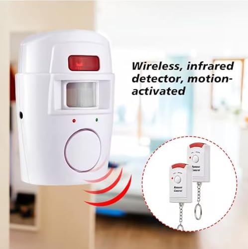 Alarme Eletrônico Com Controle Remoto, Sensor PIR Infravermelho, Sirene 105dB Para Segurança Domésti