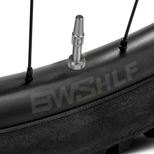 Image of BWSHLF Tubeless Presta Valve Stem 40 /44 /55 /60 /65 /80 /100 mm, Super Light Alloy Presta Valve Stem Kit with Valve Core Remover Tool and Valve Stem Caps - Multiple Color and Size Options(Pair)