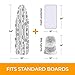 Ironing Board Cover and Pad Extra Thick Heavy Duty Padded 4 Layers Non Stick Scorch and Stain Resistant 15x54 and 3 Fasteners Elastic Edge with Bonus Protective Scorch Mesh Cloth