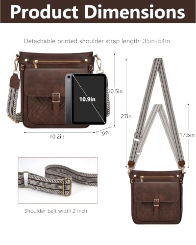 Image of Large Crossbody Bags for Women,Leather Crossbody Purse with RFID