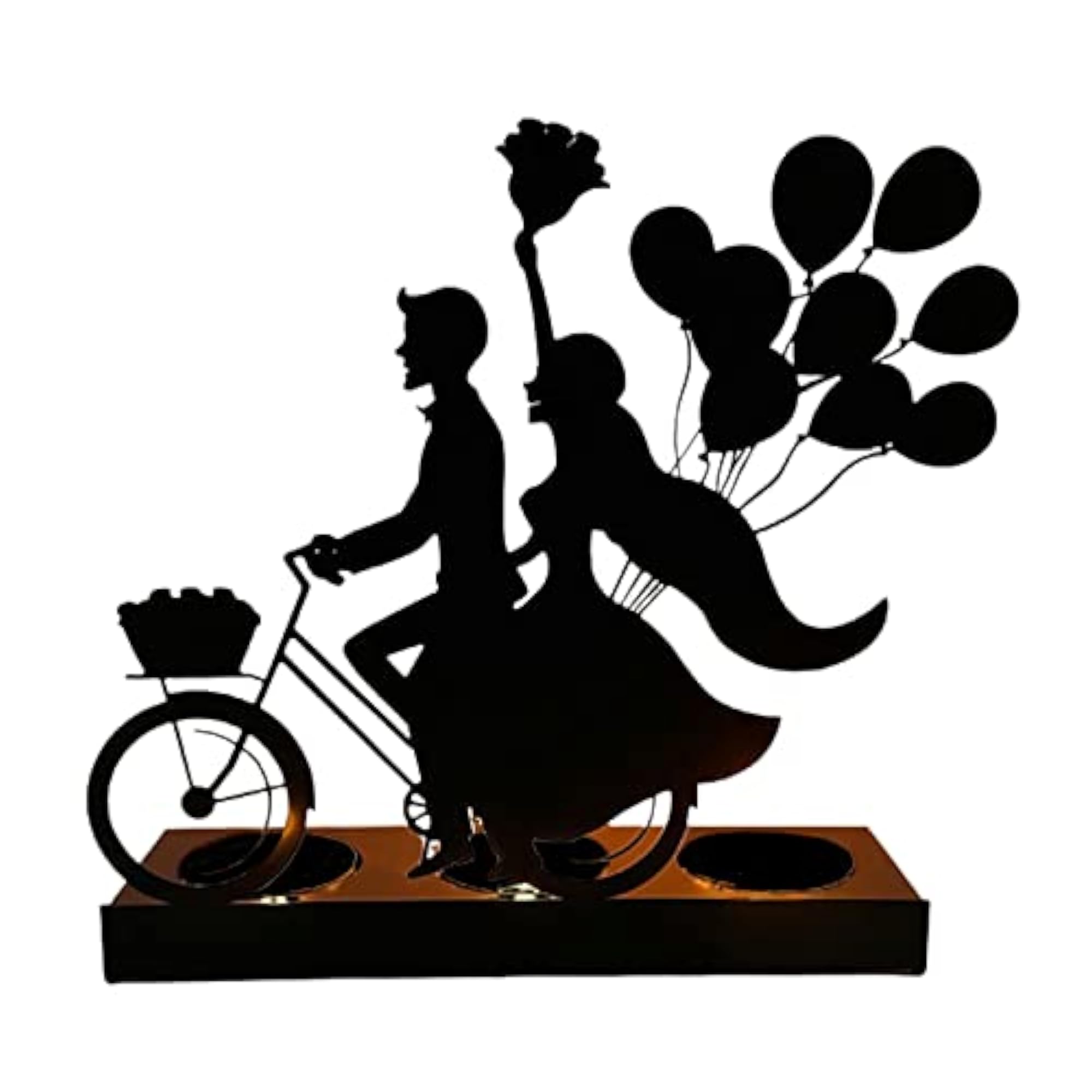 Tealight Candle Holder with Balloon Silhouette Design