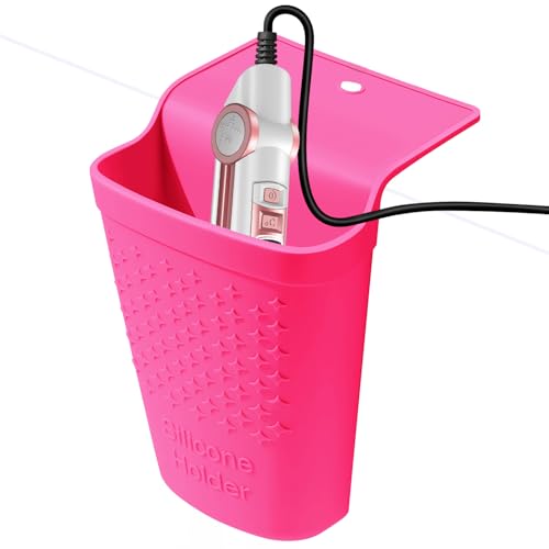 ZAXOP Flat Iron/Curling Iron/Hair Straightene/Hot Hair Tools Holder Silicone Heat Resistant Mat Pouch Organizer.(Hotpink)