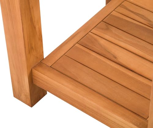 Table en Teck pour Le Jardin Keaton CLP Meuble Appoint Terrasse - 8