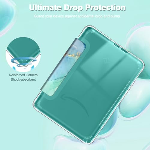 Fintie Case for 7" All-New Kindle Paperwhite 12th Generation 2024 & Kindle Colorsoft 2024/2025, Ultra Clear Soft Light Transparent TPU Back Cover Auto Wake/Sleep, Emerald Marble by FINTIE - Used condition - Image 8