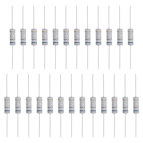 Image of sourcing map 25 Pcs 0.68 Ohm Resistor, 3 Watts 5% Tolerance Metal Oxide Film Resistor Axial Lead, Flame Proof for DIY Electronic Projects Circuits Experiments