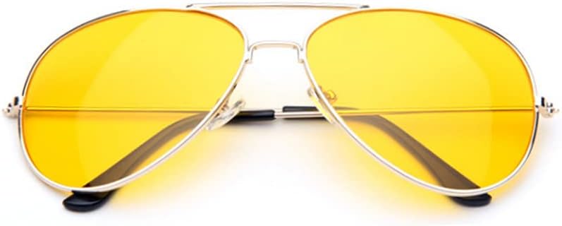 PhoenixMerchants✔︎Yellow, Night Vision Sunglasses, Gold metal frame, Jake Pauls Yellars, Yellow lenses for both men and women