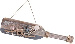 BESPORTBLE Wooden Oar Ornament Beach Nautical Paddle Wall Hanging Decorations for Coastal Seaside Bathroom Nautical Decoration