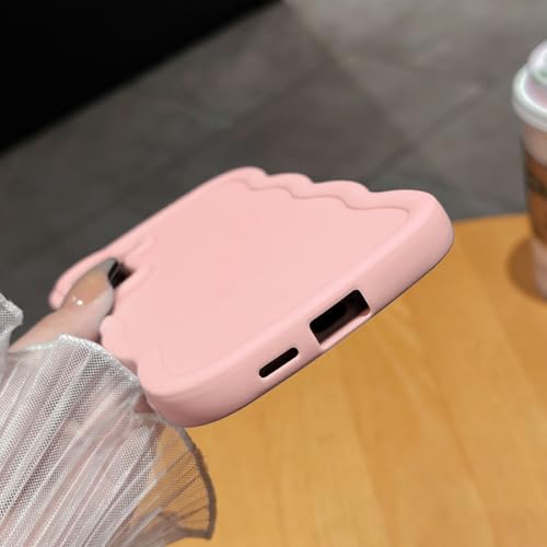 WOGROO Slim Fit Case for Samsung Galaxy S23, Wave Frame, Cute Soft TPU Thin Protective Phone Cover for Women, Light Pink - image 8