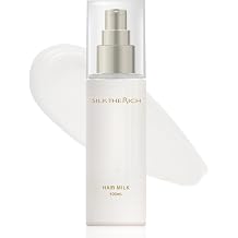 SILK THE RICH White Hair Milk Leave-In Conditioner for Dry, Damaged Hair, Nano Silk Smoothing Treatment & Bond Repair, Sulfate-Free Heat Protectant, Golden Pear & Freesia Scent 3.4 fl oz, 100 mL