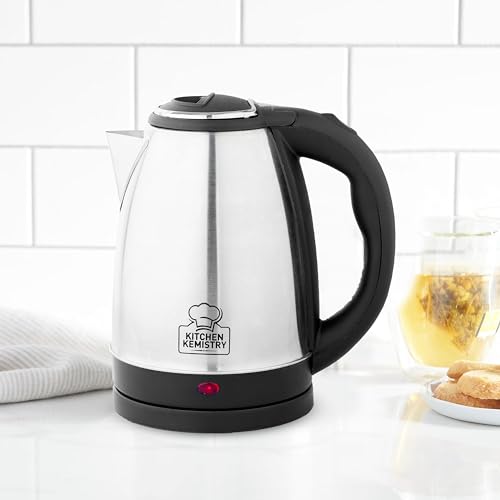 Image of Premium Electric Kettle 1.8 L, 1500 Watt, Stainless Steel Body with Auto Shut-off Feature Used for Boiling Water - (SilverOak)