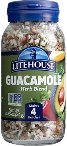 Litehouse Freeze Dried Guacamole Herb Blend - Guacamole Seasoning, Gluten Free, Vegetarian, Keto, Non-GMO, No Refrigeration Required, Great Guacamole Mix Spicy - 0.85 Ounce