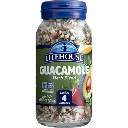 Litehouse Freeze Dried Guacamole Herb Blend - Guacamole Seasoning, Gluten Free, Vegetarian, Keto, Non-GMO, No Refrigeration Required, Great Guacamole Mix Spicy - 0.85 Ounce