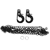 2Pcs RC Trailer Hook Aluminum Alloy Resistant RC Trailer Chain for SCX10 1/10 Car Model