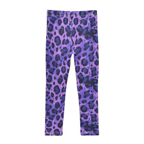 Girls Leggings Purple Leopard Cheetah Soft Toddler Leggings for Girls Kids Pants Size 4T-10T2