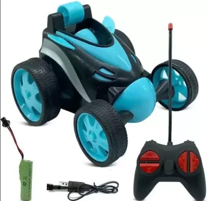 Tegan RC Stunt Car for Kids - 360° Electric Radio-Controlled Toy with Dual-Side Driving, LED Lights, and Off-Road Capabilities High-Speed, Durable, and Perfect for Exciting Outdoor Adventures (Blue) (B0DCZP8T9J) Amazon Price History, Amazon Price Tracker