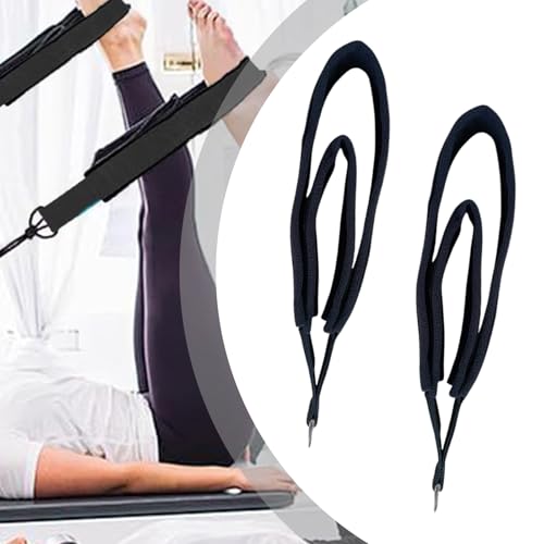 Pilates Trainingsriemen - Dubbele Ring Elastiek Koord | Dubbele Ring Yoga Strap voor Stretching | voor Oefeningen Enkel, Kuit en Pols, Training, Dans, Gym en Thuis Fitness - Afbeelding 4
