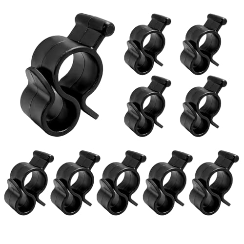 YTFRL 10PCS Awning Clip for Rope Light Multi Purpose Party String Light Hook Slides into Awning Roller Bar Channel Two Hanging Positions Ceiling Hook for RV Camper Holds Rope Lights