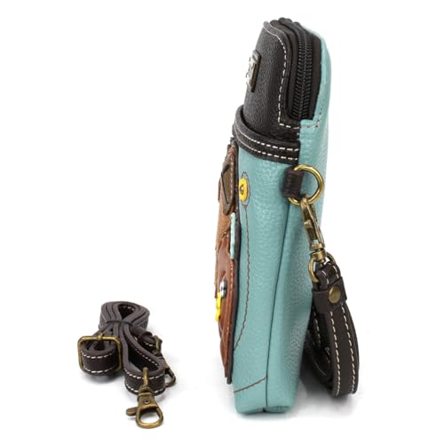 Image of CHALA Wilderness Animal Collection Cell Phone Crossbody Purse-Women PU Leather /Canvas Multicolor Handbag w /Adjustable Strap