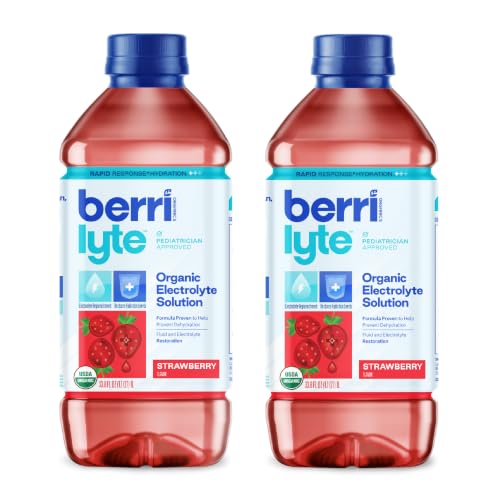 Image of Berri Lyte Organic Electrolyte Drink - Strawberry Flavor - Plant-Based Hydration with Coconut Water, Natural Electrolytes, USDA Organic for Kids & Adults, 1 L, 2-Count