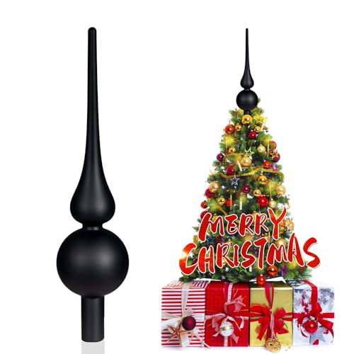 SKYYUE Christbaumspitze Glas Weihnachtsbaumspitze Matt...