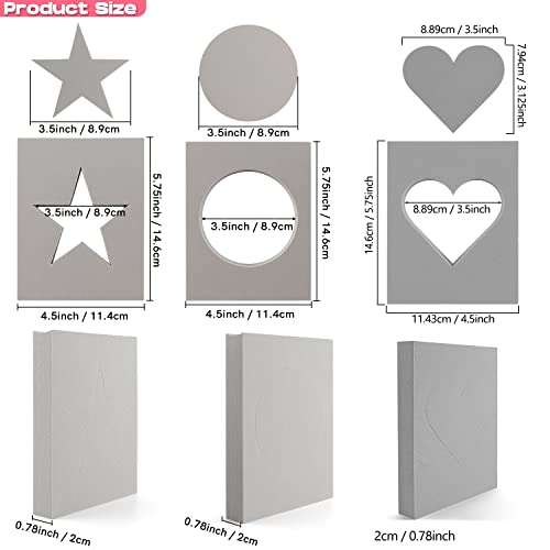 10Pcs/Set Star, Circle Large Square Stamping Foam Grey Moldable Foam Stamps Dry Foam Stamp Pad Cut And Dry Foam Stamping Foam Block For For Sculpture, Modeling, Diy Arts And Handicrafts Projects #TOP1