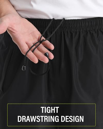 iCreek Men's Waterproof Rain Pants Lightweight Packable Windproof Outdoor Over Pants for Hiking Fishing Golf - Image 4