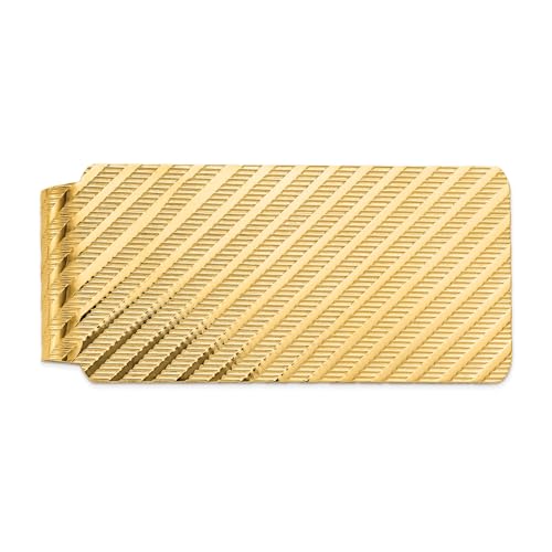 14K Solid Yellow Gold Mens Money Clip for Men