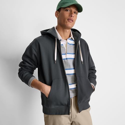 Lands' End Men's Long Sleeve French Terry Full Zip Hoodie4