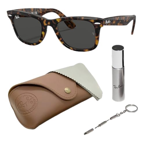 Ray-Ban RB2140 ORIGINAL WAYFARER BICOLOR Square Shaped Sunglasses for Men & Women with Official RAYBAN Eyewear Kit