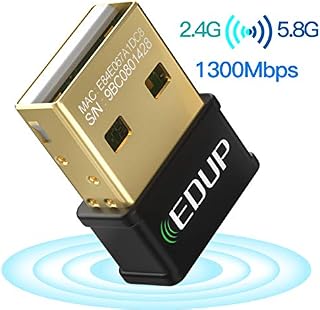 EDUP USB WiFi Adapter for Laptop PC AC 1300Mbps Nano Wireless Network Card