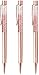 Ghlevo 3 pcs Rose Or stylos stylos métalliques Stylo en métal Stylo de Sable Liquide Dynamique avec recharges de Bureau de Bureau de Bureau d'encre Noir pour Anniversaire de Mariage de Noël