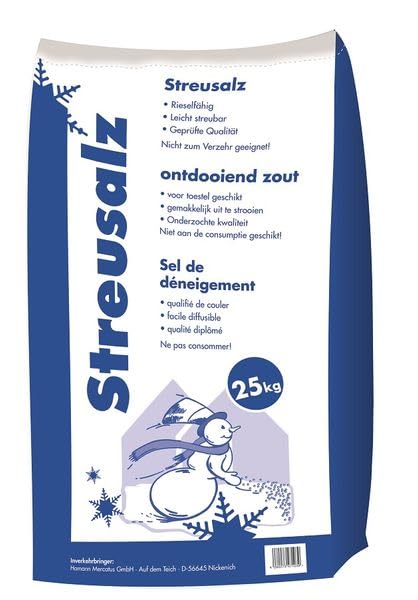 Hamann Mercatus GmbH 25 kg Streusalz Auftausalz mit Langzeitwirkung bei dickeren Eis & Schneeschichten