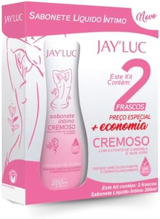 Jay'Luc Cosméticos Kit Sabonete Líquido Íntimo Cremoso Jay Luc 20...