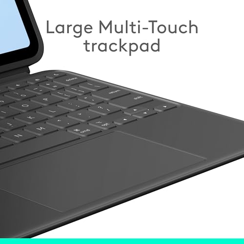 Image of Logitech Combo Touch iPad Air 11-inch (M2, M3 & M4), iPad Air (5th gen) Keyboard Case - Midnight Black and Logitech Crayon Digital Pencil (2018 and later)