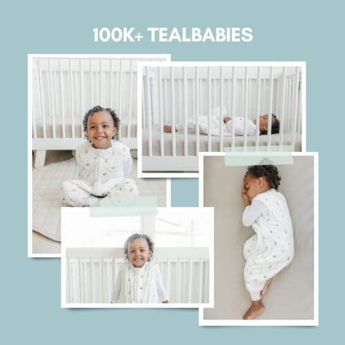 Image of Tealbee Dreamsuit Toddler Sleep Sack with Feet - Walker Sleep Bag with Legs, Rayon made from Bamboo, Summer 0.8 TOG, 2-Way Zipper, 2T-3T - Cactus