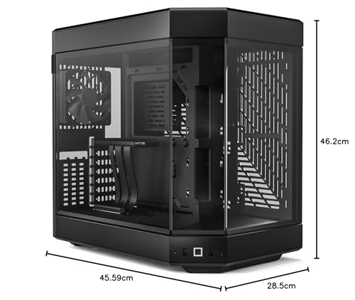 HYTE Y60 Moderna Estética Dupla Câmara Panorâmica Vidro Temperado Torre Média ATX Estojo de Computador Gaming com Cabo Riser PCIE 4.0 Incluído, Preto (CS-HYTE-Y60-B) - Imagem 8