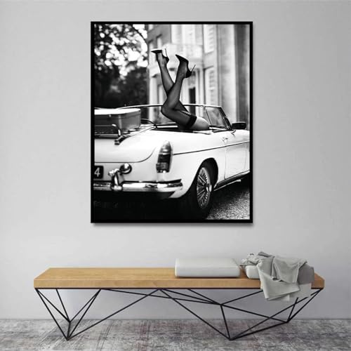 Images murales en noir et blanc YAJNILUCK pour habiller un mur vide de salon