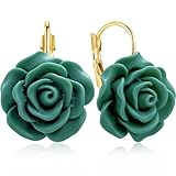 Unique Design: These earrings are crafted with a romantic and feminine flair, showcasing a delicate rose pattern that harmoniously combines natural inspiration with sophisticated beauty Great Material: Made from good velvet fabric and adorned with go...