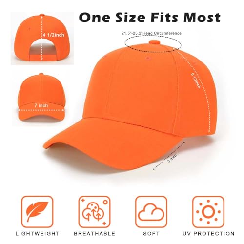 Image of ZH Plain Adjustable Baseball Cap - Lot of 12 Unisex Blank Design Caps