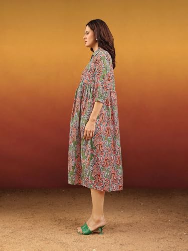 Image of PURVAJA Women's Cotton Dress(Floe-215-218)