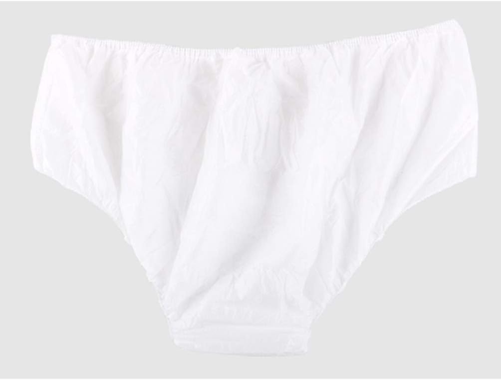 EXCEART 100pcs Women Disposable Panties Breathable Travel Briefs for Adults Soft Lightweight Non-woven Underwear for Spa Fitness Tanning Travel White