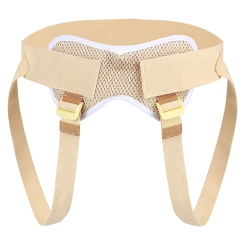WNGJZZYC 2pcs Inguinal Hernia Belt for Men, with 4 Removable Pressure Pads, Buckle Fixing, Soft and Comfortable, Breathable Gasket, for Adults(Small)