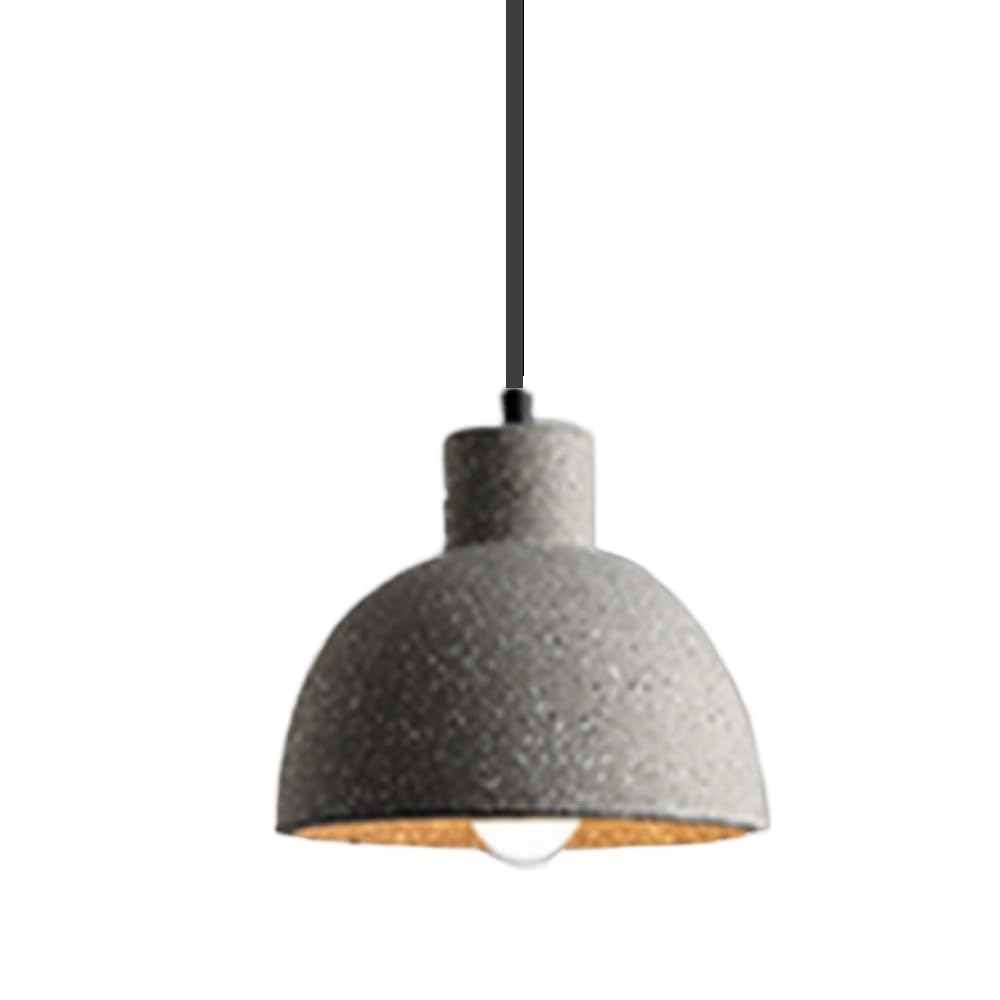 Lampe suspendue industrielle en béton gris E27 lustre de plafond 24cm