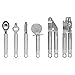 Best Choice Products 29-Piece Stainless Steel Kitchen Cookware Utensils Set w/Spatulas, Can and Bottle Openers, Measuring Cups, Whisk, Ladles, Tongs, Pizza Slicer, Grater, Strainer, Silver
