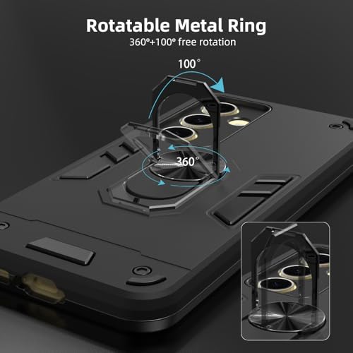 Image of NDCOM for Samsung S24 FE Back Cover | Premium S24 FE Back Case for Ultimate Protection | Sleek and Stylish S24FE Back Cover | Ring Holder Case