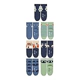 Sterntaler Baby Jungen Baby Socken Söckchen 7er-Box Strümpfe - Socken Baby, Babysöckchen - mit Yet, Fuchs, Waldtiere Motiv - blau, 30