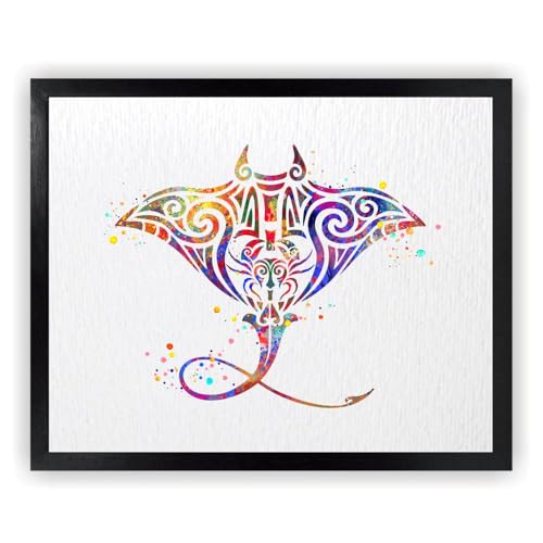 Dignovel Studios 8X10 Unframed Manta Ray Stingray Ocean Animal Tribal