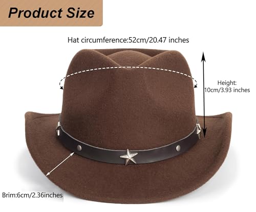 Kids Girls Boys Felt Fedora Hat Western Cowboy Cowgirl Hat with Buckle Belt Felt Fedora Hats (4-8 Years)2