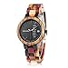 BOBO BIRD Women Wood Watches Colorful Wood WristWatches Week & Date Display Multifunction Handmade Quartz Watch Sport Chronograph Unique Wristwatch
