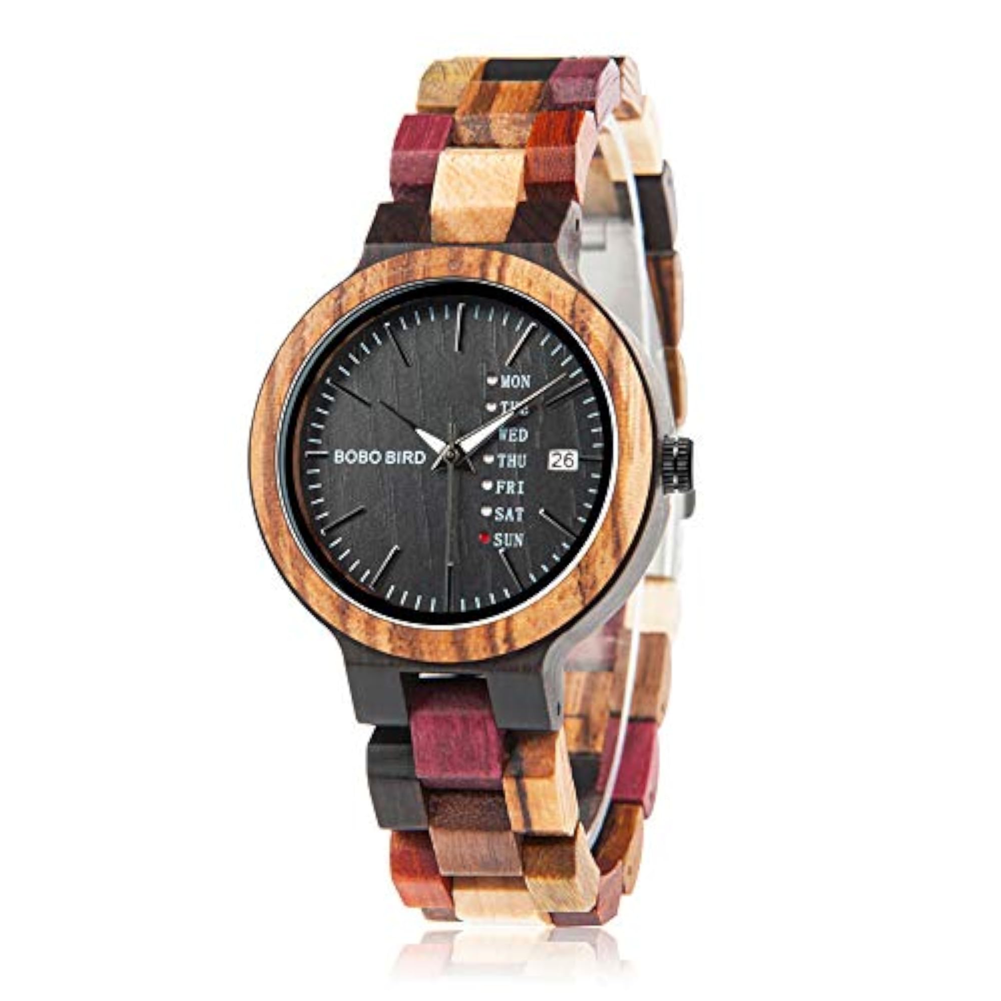 Women's Colorful Handmade Quartz Watch with Week and Date Display